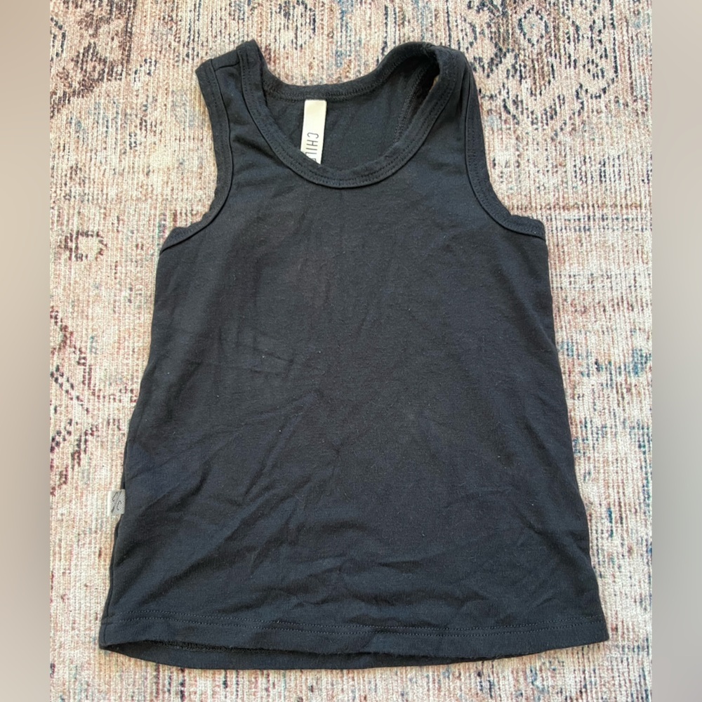 ⭐️Childhood clothing Black Kids Tank Top 2t